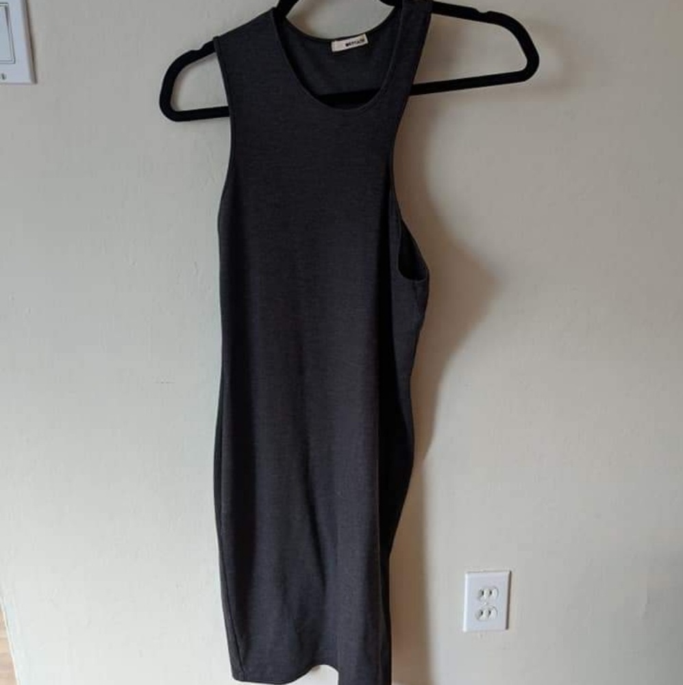 Gray midi body con